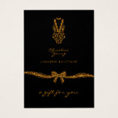 Small Black Gold Lace Boutique Gift Card (Vorderseite)