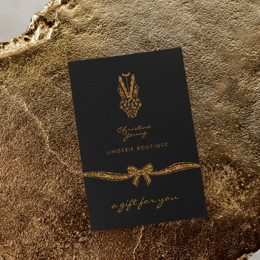Small Black Gold Lace Boutique Gift Card