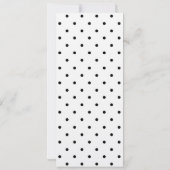 Small Black Polka Dots Party Einladung (Rückseite)