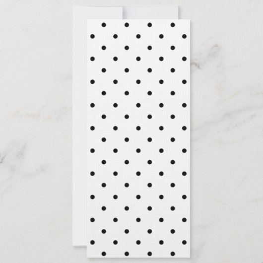 Small Black Polka Dots / Rose Party Einladung (Rückseite)