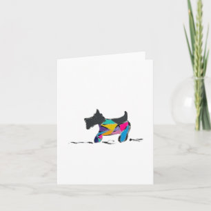 Small Blank Greycard mit Schnauzer Karte