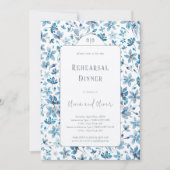 Small Blue Bllower Probe Dinner Einladung (Vorderseite)
