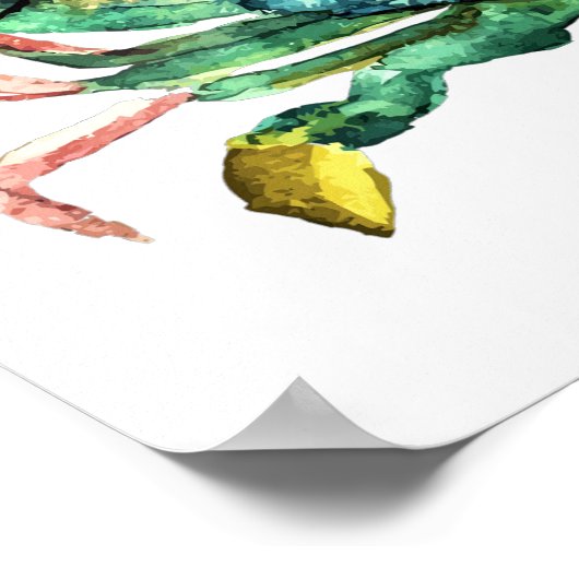 Small Blue Crab Aquarell Print Poster (Ecke)