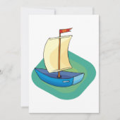 Small Blue Sail Boat Einladung (Vorderseite)