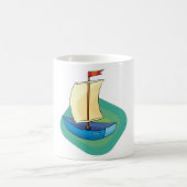 Small Blue Sail Boat Kaffeetasse