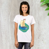 Small Blue Sail Boat T-Shirt
