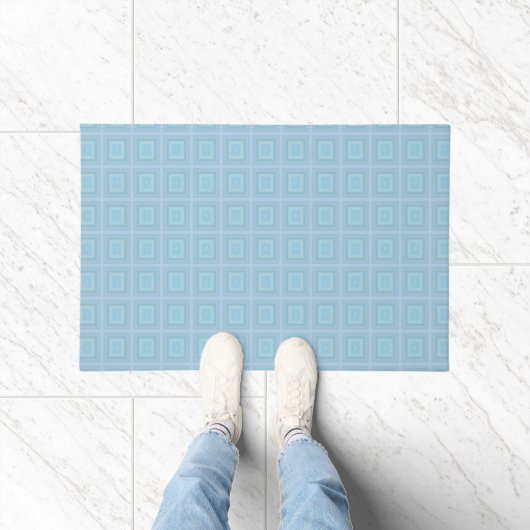 Small blue squares. fußmatte (Indoor)