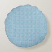 Small blue squares. rundes kissen (Rückseite)