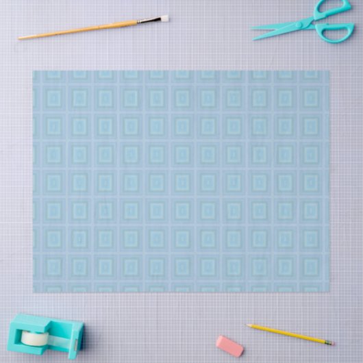 Small blue squares. seidenpapier (Basteln)