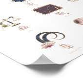 Small Boho Zodiac Signs Poster (Ecke)