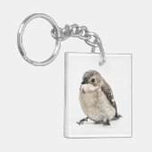 Small Brown Garden Bird Photo Schlüsselanhänger (Vorderseite links)