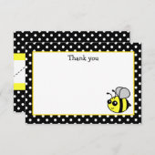 Small Bumble Bee Yellow Flat Vielen Dank, dass Sie Mitteilungskarte (Vorne/Hinten)