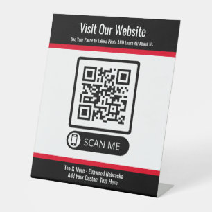 Small Business Black Create QR Code Website Sign Sockelschild