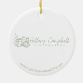 Small Business Client Geschenk "Unsere ersten Weih Keramik Ornament (Hinten)