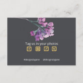 Small Business Coupon Dusty Pink Floral Vielen Dan Begleitkarte (Rückseite)