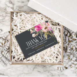 Small Business Coupon Dusty Pink Floral Vielen Dan Begleitkarte