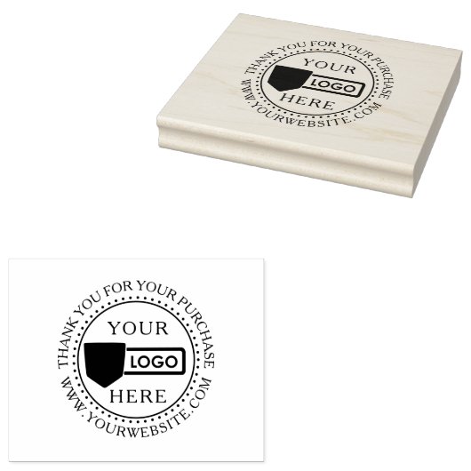 Small Business Custom Wood Art Stamp with Logo Gummistempel (Stempel)