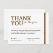 Small Business Danke Karte (Vorne/Hinten)