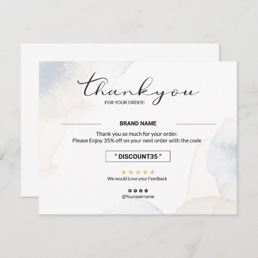 Small Business Danke Karte (Vorne/Hinten)