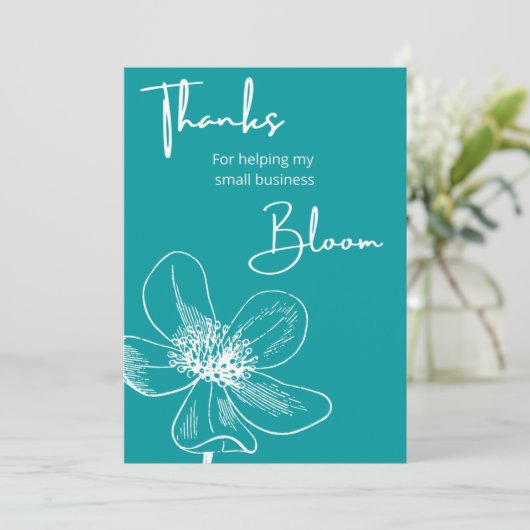 Small Business Danke Karte (Stehend Vorderseite)