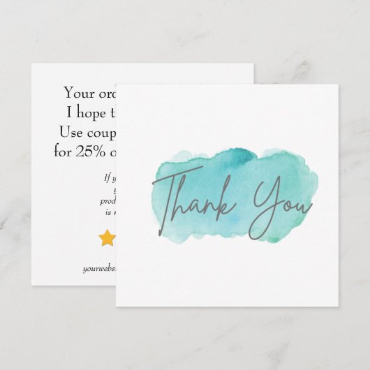 Small Business Danke Karte (Vorne/Hinten)