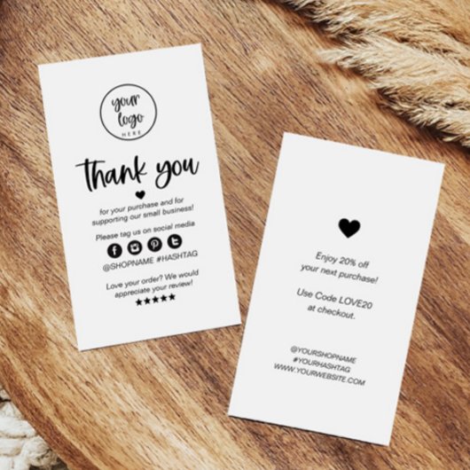 Small Business Danke Karte