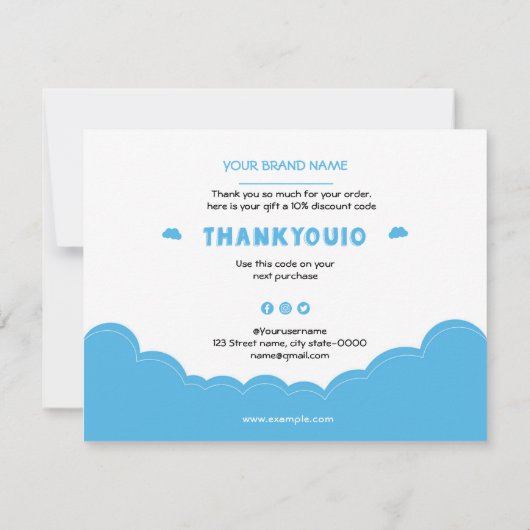 Small Business Danke Karte (Rückseite)