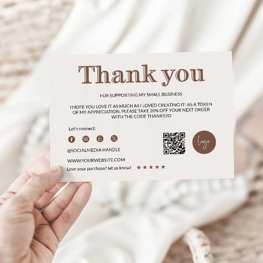 Small Business danke Kartenvorlage