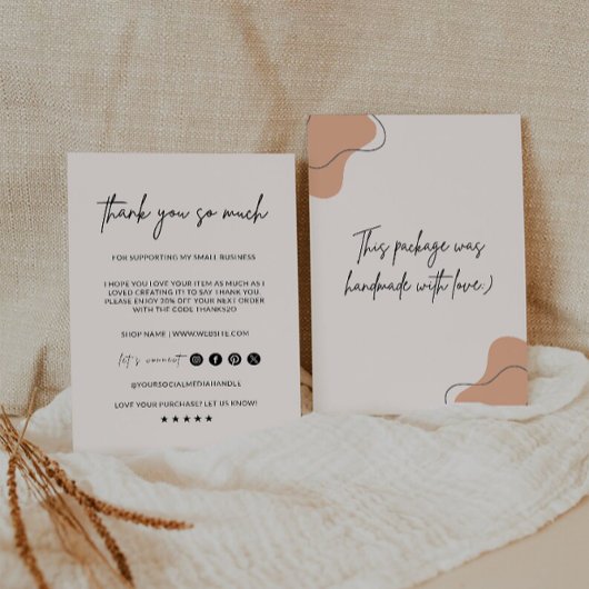 Small Business danke Kartenvorlage