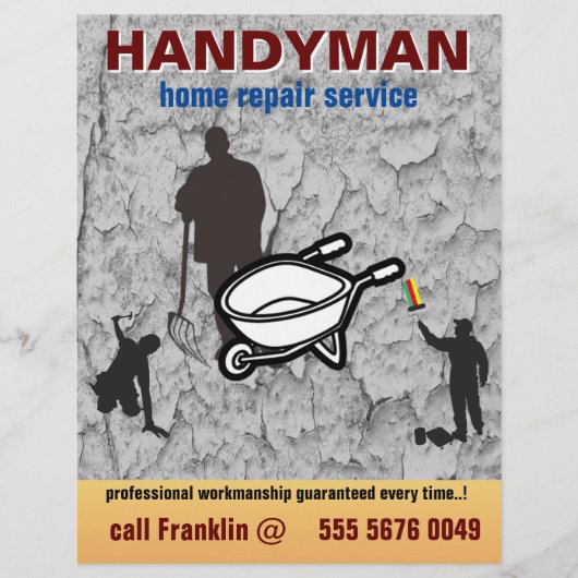 Small Business Home Repair Handyman Service Flyer (Vorderseite)