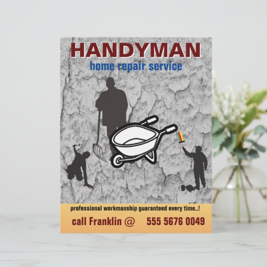 Small Business Home Repair Handyman Service Flyer (Stehend Vorderseite)