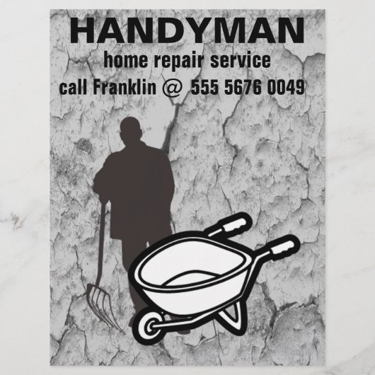 Small Business Home Repair Handyman Service Flyer (Rückseite)