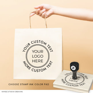 Small Business Logo Custom Text Rubber Stamp Gummistempel