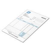 Small Business Logo Personalized Invoice Notepad Notizblock (angewinkelt)