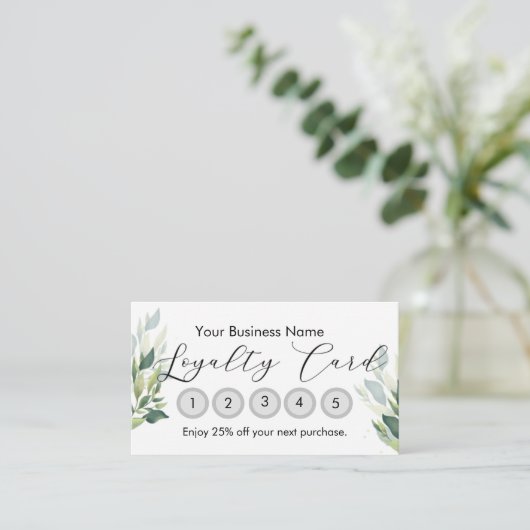 Small Business Loyalty Card Customizable  Visitenkarte (Stehend Vorderseite)
