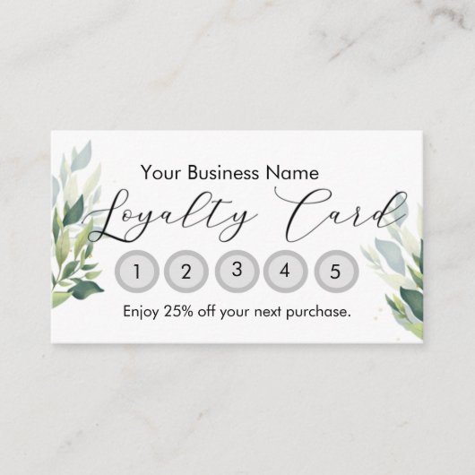Small Business Loyalty Card Customizable  Visitenkarte (Vorderseite)