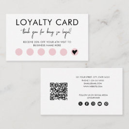 Small Business QR Code Loyalty Reward Discount Visitenkarte