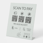 Small Business QR Code Payment - Scan to Pay Sockelschild (Vorderseite)