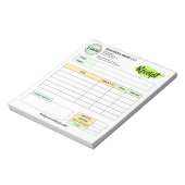 Small Business Receipts with Logo | Order Invoice Notizblock (Rotiert)