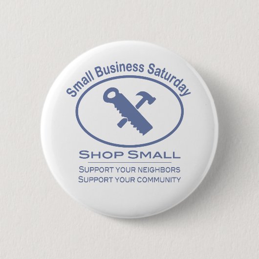 Small Business Samstag - Hardware blau Button (Vorderseite)