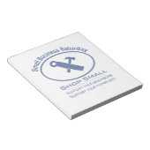 Small Business Samstag - Hardware blau Notizblock (angewinkelt)