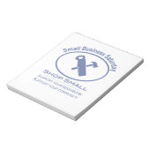 Small Business Samstag - Hardware blau Notizblock (Rotiert)