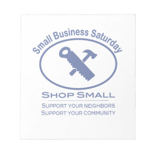 Small Business Samstag - Hardware blau Notizblock