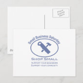 Small Business Samstag - Hardware blau Postkarte (Vorne/Hinten)