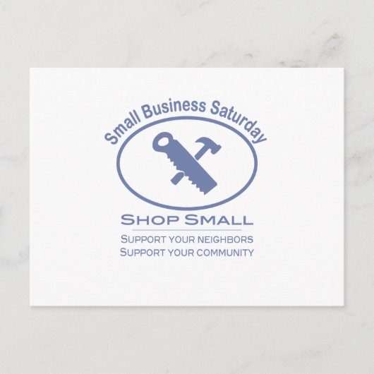 Small Business Samstag - Hardware blau Postkarte (Vorderseite)