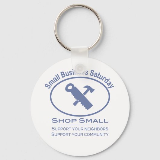 Small Business Samstag - Hardware blau Schlüsselanhänger (Vorderseite)
