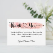 Small Business Vielen Dank an den Kunden Dankeskarte (Stehend Vorderseite)