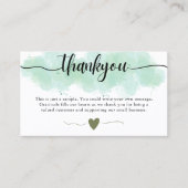 Small Business Vielen Dank an den Kunden Visitenkarte (Vorderseite)