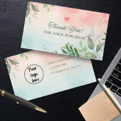 Small Business Vielen Dank an den Kunden Visitenkarte