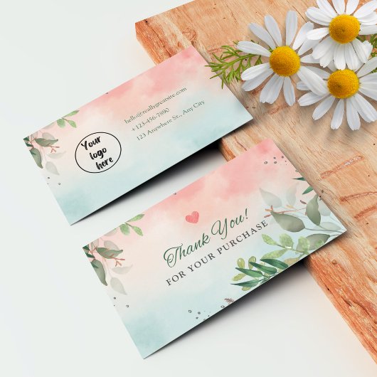 Small Business Vielen Dank an den Kunden Visitenkarte